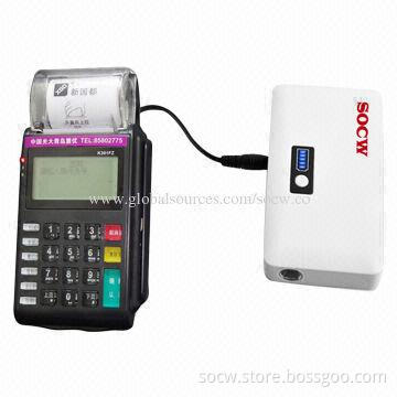 Portable power bank for POS with capacity of 12,000mAh and dual output